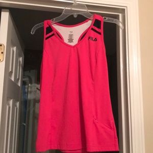 Pink Fila Racerback Workout Tank